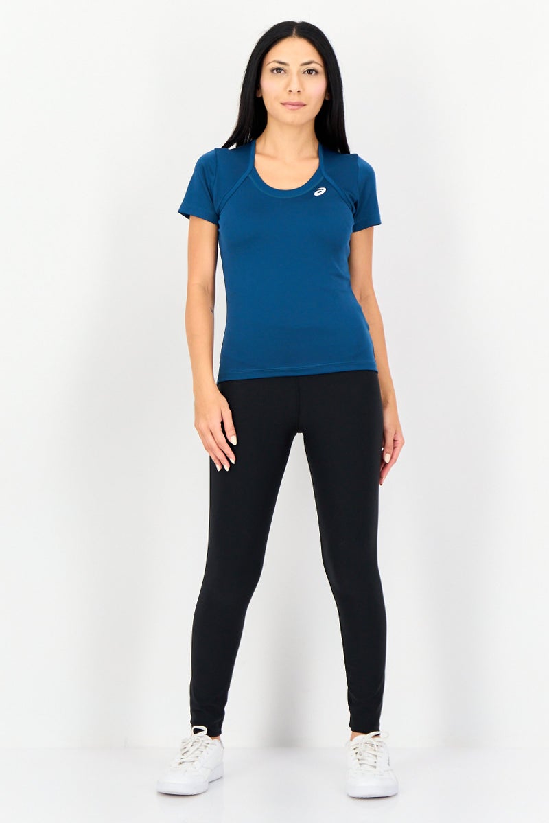 asics Women Sportswear Fit Short Sleeve Training T-Shirt, Teal Green - Image 4