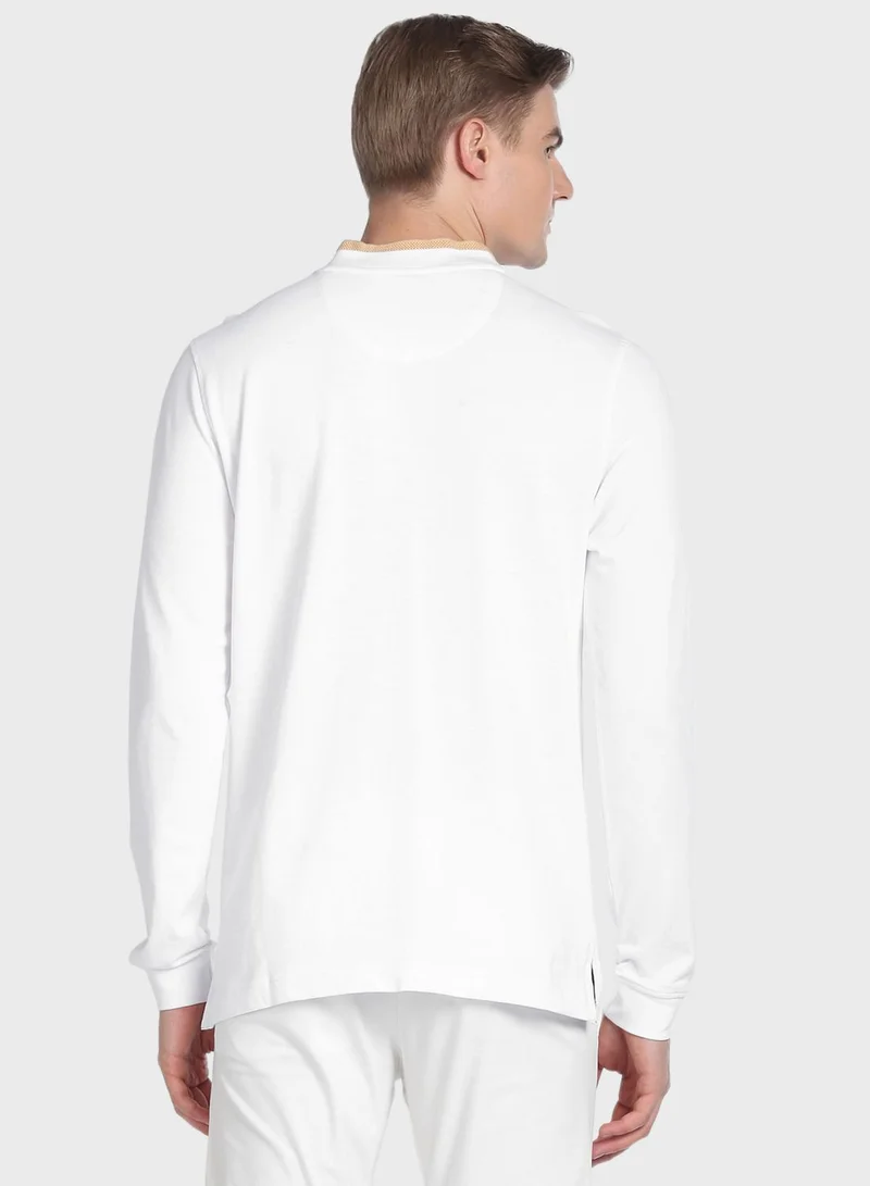Arrow Logo Stylised Neck T-Shirt