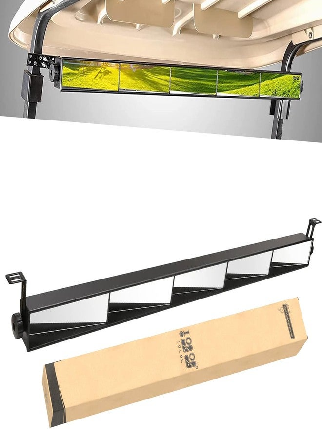 10L0L Universal Golf Cart 5 Panel Mirror for Yamaha EZGO Club Car, Eliminate Blind Spots Wide Angle Rear View Mirror - Image 1