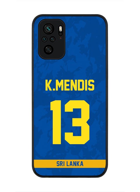 Rugged Black Edge Case for Redmi Note 10S / Redmi Note 10 4G, Slim fit Soft Case Flexible thin Cover - Player Name - Kusal Mendis, Jersey Number- 13