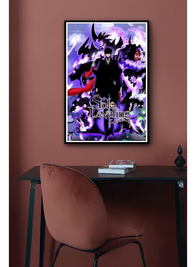 Home Trove Minhua Solo Leveling Poster Japan Anime Canvas Wall Art  - Image 3