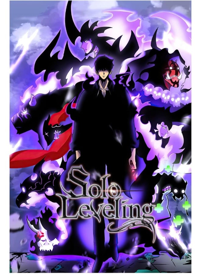 Home Trove Minhua Solo Leveling Poster Japan Anime Canvas Wall Art  - Image 1
