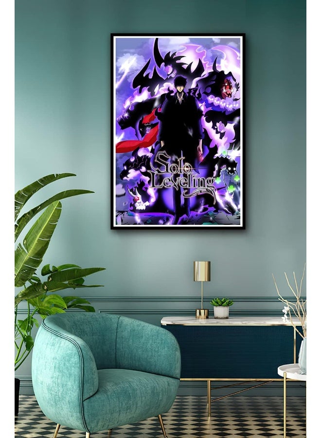 Home Trove Minhua Solo Leveling Poster Japan Anime Canvas Wall Art  - Image 2