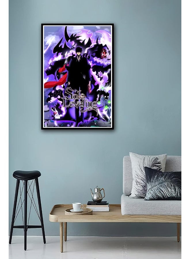 Home Trove Minhua Solo Leveling Poster Japan Anime Canvas Wall Art  - Image 5