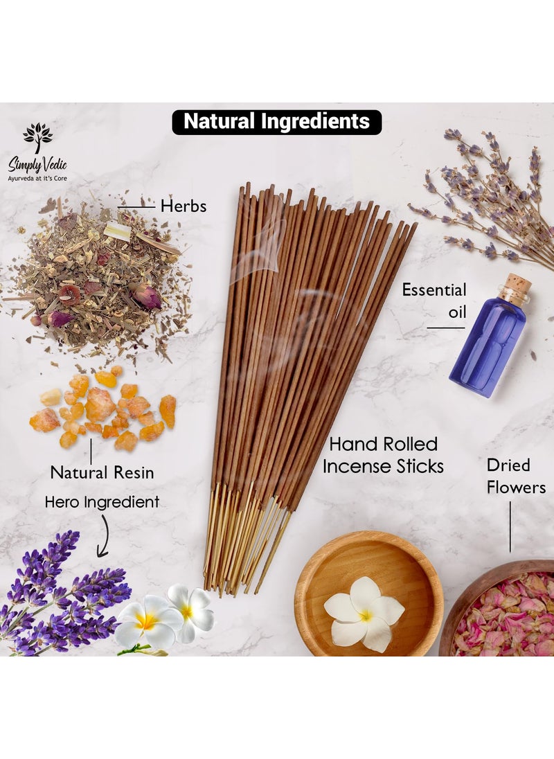 Simply Vedic - Simply Vedic Pack of 2 Incense Sticks (Lavender and Nag Champa) 500-Grams (Approx 270 Premium Incense Sticks + Incense Holder)| Lasts 60-Minutes, Ideal for Meditation, Yoga, Spirituality | - Image 1