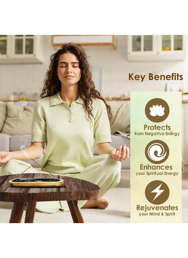 Simply Vedic - Simply Vedic Pack of 2 Incense Sticks (Lavender and Nag Champa) 500-Grams (Approx 270 Premium Incense Sticks + Incense Holder)| Lasts 60-Minutes, Ideal for Meditation, Yoga, Spirituality | - Image 1