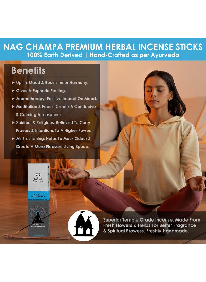 Simply Vedic - Simply Vedic Pack of 2 Incense Sticks (Lavender and Nag Champa) 500-Grams (Approx 270 Premium Incense Sticks + Incense Holder)| Lasts 60-Minutes, Ideal for Meditation, Yoga, Spirituality | - Image 1