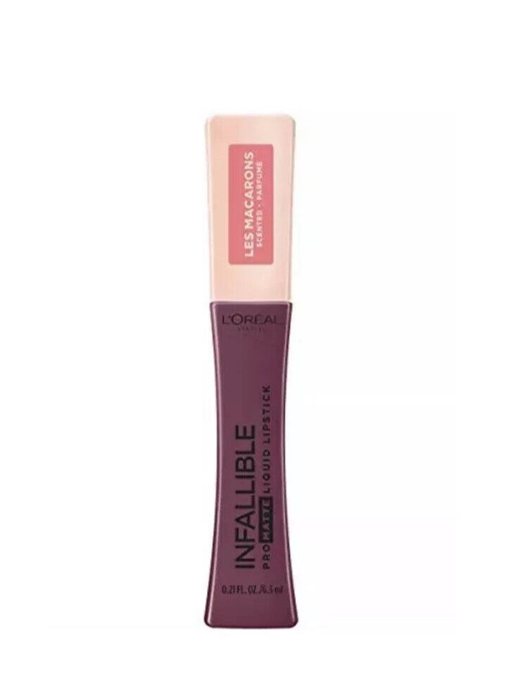 L'OREAL PARIS - Infallible Pro-Matte Les Macarons Scented Liquid Lipstick - Blackcurrent Crush - Image 1
