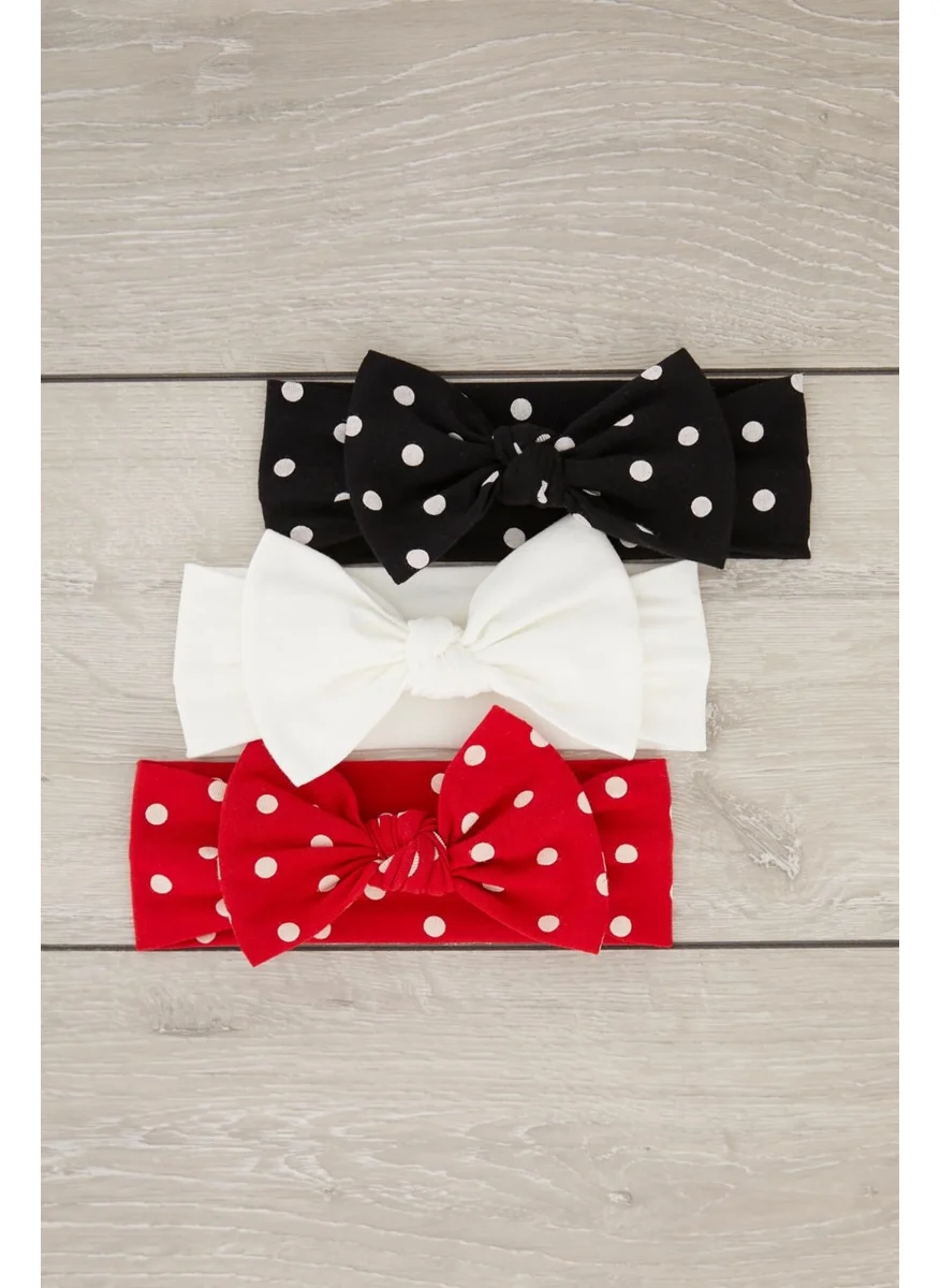 بيبيجيز Handmade Soft Bow Tied Natural Cotton Combed Cotton 3-Piece Baby Kids Girls Bandana Set