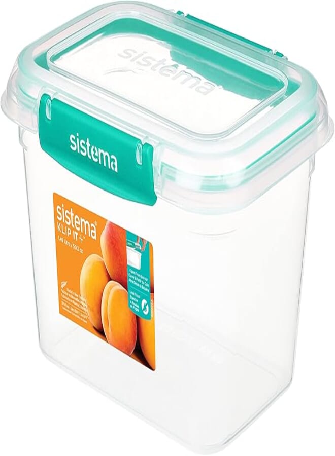 Sistema Klip IT Plus Reactangle Food Storage Box, Minty Teal