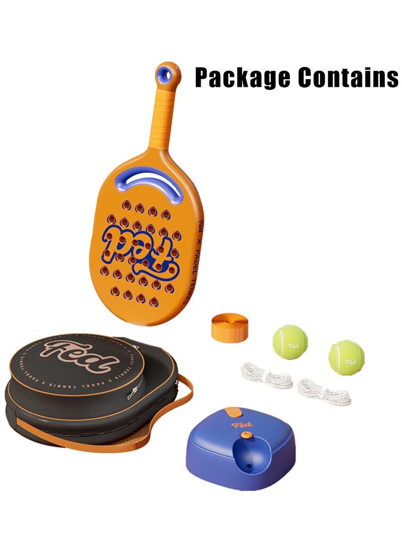 FED Padel Tennis Training Set with Single Racquets and Accessories Auto Rebound Gear Profeesional Tennis Ball Quality Portable Suitable For Self Training Tennis Beginner Practice Play Tennis with Family a  - Image 3