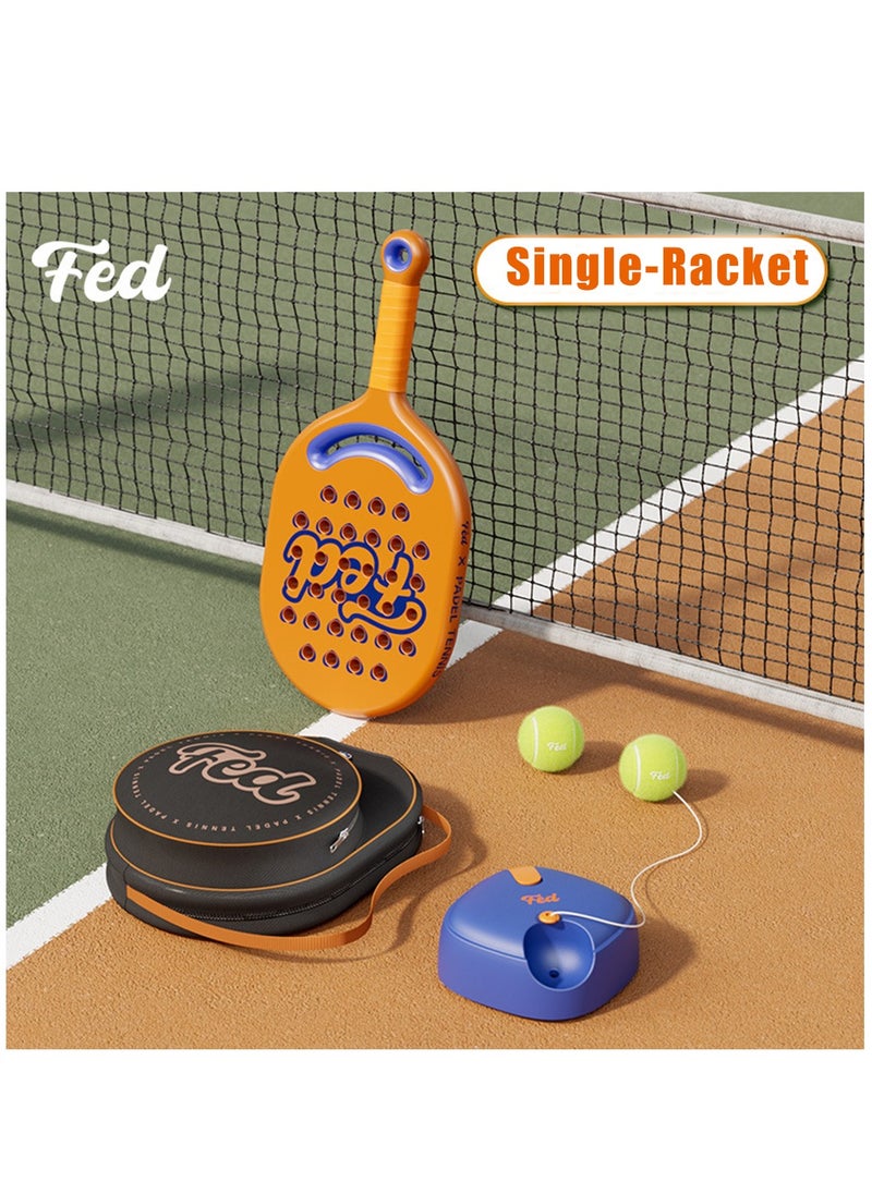 FED Padel Tennis Training Set with Single Racquets and Accessories Auto Rebound Gear Profeesional Tennis Ball Quality Portable Suitable For Self Training Tennis Beginner Practice Play Tennis with Family a  - Image 1
