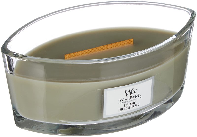 WoodWick Scented Candles Gift Set  Fireside Ellipse Scented Candle with Crackling Wick  Up to 50 Hours Burn Time  Perfect Mothers Day and Easter Gifts for Women