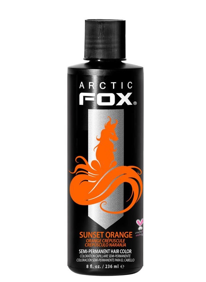 ARCTIC FOX Vegan and Cruelty-Free Semi-Permanent Hair Color Dye (8 Fl Oz, SUNSET ORANGE) - Image 1