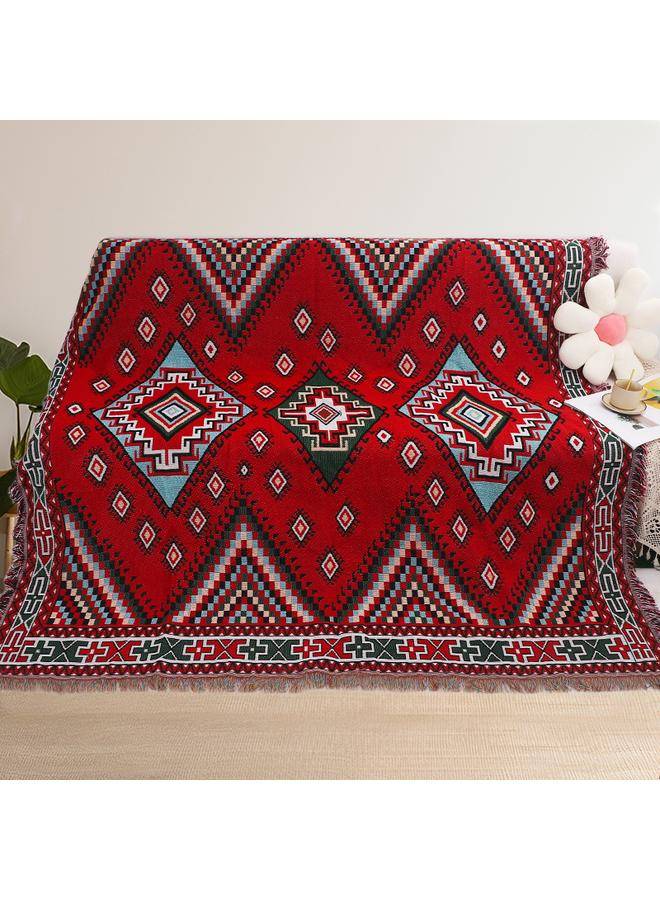 Bluejw Picnic Blanket Ethnic Style Camping Multi-functional Thread Blanket Customizable Sofa Blanket Sofa Towel Cover Blanket Camping Mat Picnic Mat - Image 1