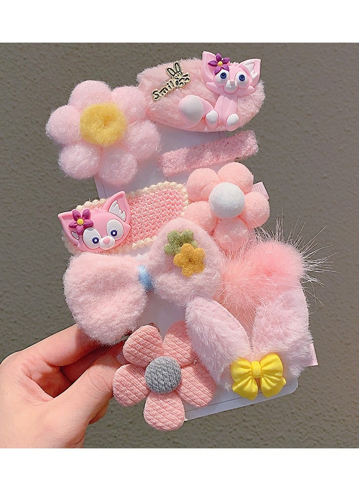 18 PCS Cute Hair Clips Fashion Girls Hair Accessories Colorful Plush Hair Clips Non-slip Metal Snap Pins for Girls Kids Teens Toddlers - Image 3