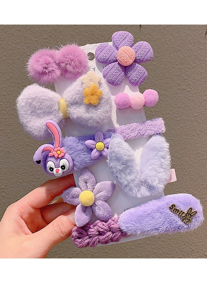 18 PCS Cute Hair Clips Fashion Girls Hair Accessories Colorful Plush Hair Clips Non-slip Metal Snap Pins for Girls Kids Teens Toddlers - Image 2