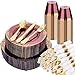 Bestluck 350 PCS Burgundy and Gold Plastic Plates Disposable Dinnerware Set for 50 Guests 100 Disposable Plates 150 Silverwares 50 Cups 50 Napkins for Wedding Party Graduation - Image 1