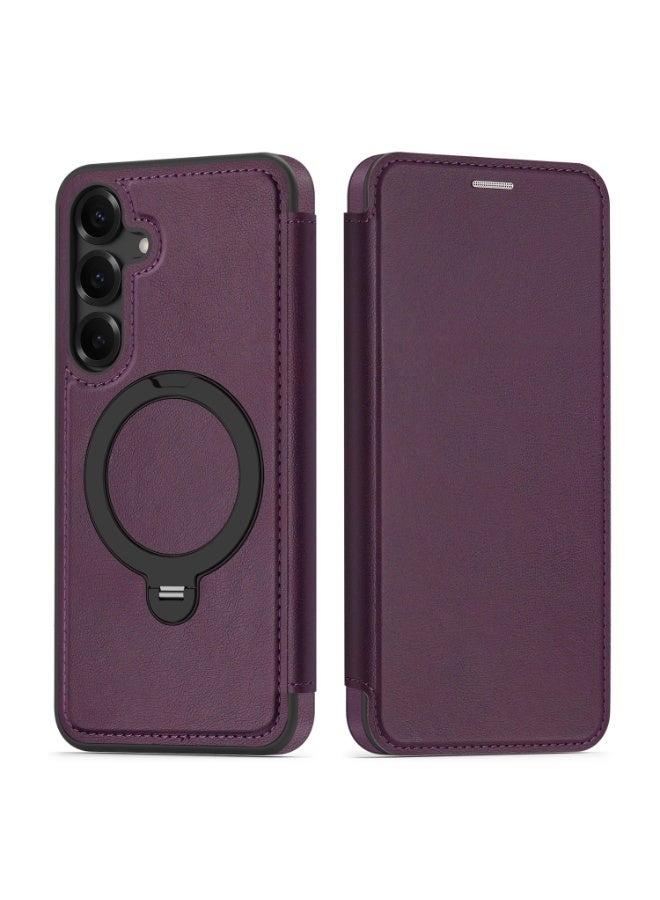 Magnetic Flip Leather Wallet Case for Samsung Galaxy S26, S26 Plus, S25, S25 Plus, S24, S24 Plus with RFID Blocking and Shockproof Protection - Image 5