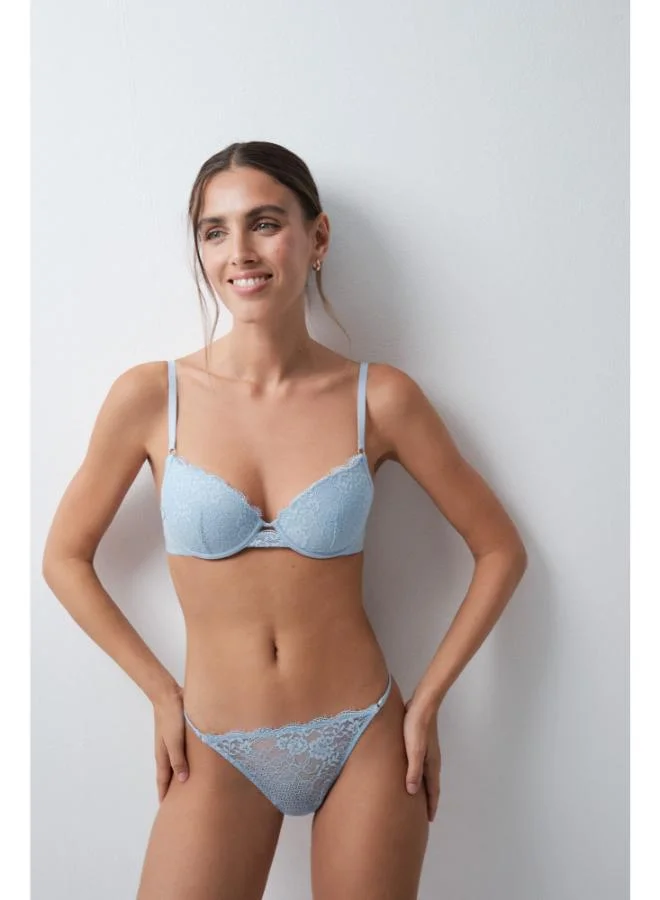 Women'secret Blue classic lace panty