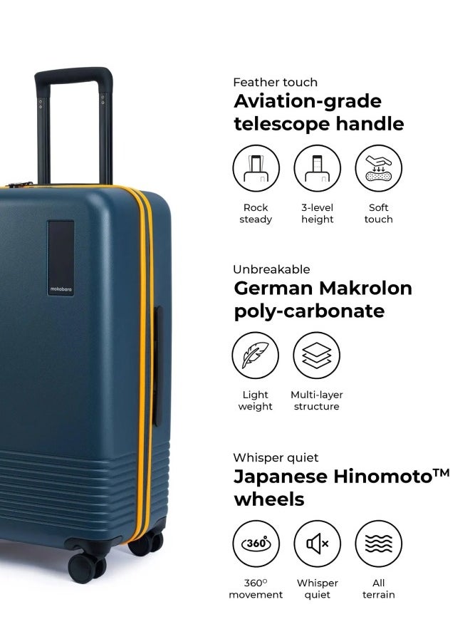 Mokobara MOKOBARA The Check-in Luggage Hardsided 8 Hinomoto Wheels Medium Trolley (Blue)  - Image 4
