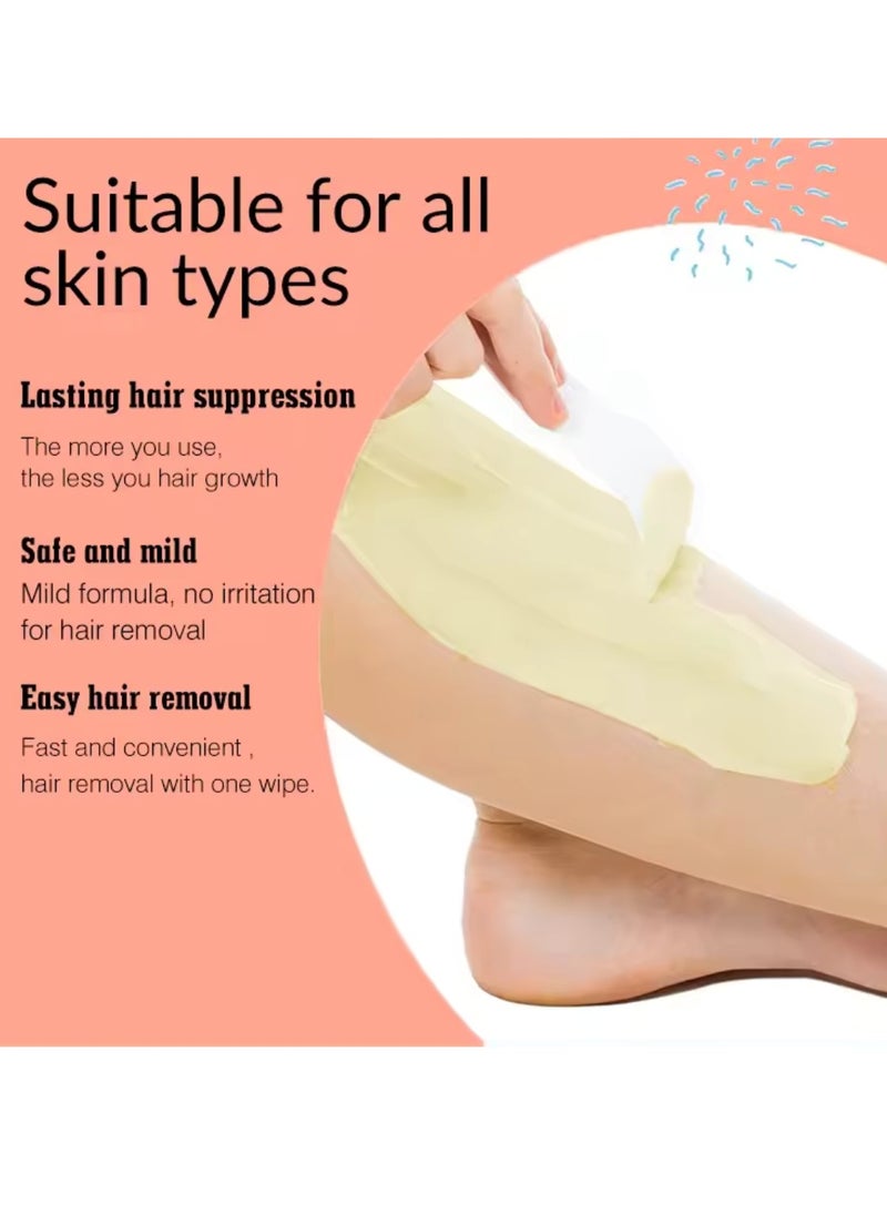 Luxfume 120g Hair Removal Cream for Arms Legs and Underarms Hair Removal Sensitive Hair Removal Cream Effective and Painless Soothing and Brightens Skin Turmeric Hair Removal Mask Cream  - Image 5