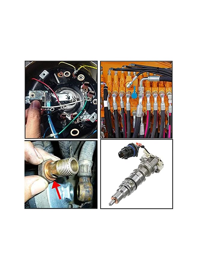 Generic 200 Pieces Copper Washers Assortment Kit, 9 Sizes Metric Sealing Copper Washer Set Flat Ring Sump Plug Oil Seal Gasket Sealing Fitting Washers (M5 M6 M8 M10 M12 M14) - Image 2