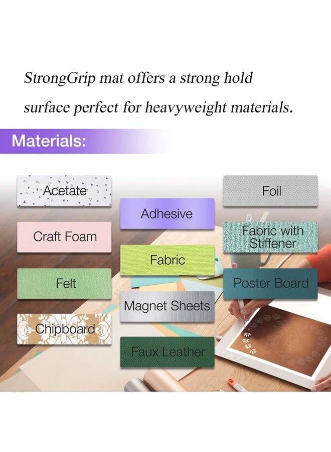 DOOHALO Cutting Mat Compatible with CricutExplore Air2/One Smart Cutting Maker Machine Expression 12 X 12 inch 3 Pack Replacement Variety Adhesive Vinyl Mats Lightgrip Standardgrip Stronggrip - Image 4