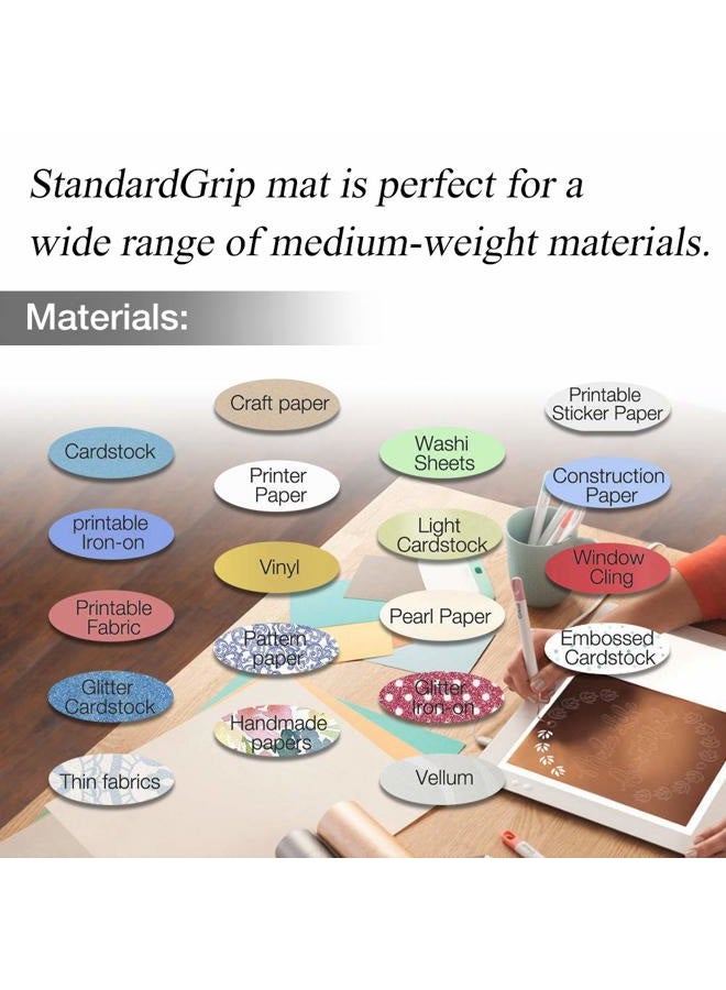 DOOHALO Cutting Mat Compatible with CricutExplore Air2/One Smart Cutting Maker Machine Expression 12 X 12 inch 3 Pack Replacement Variety Adhesive Vinyl Mats Lightgrip Standardgrip Stronggrip - Image 5