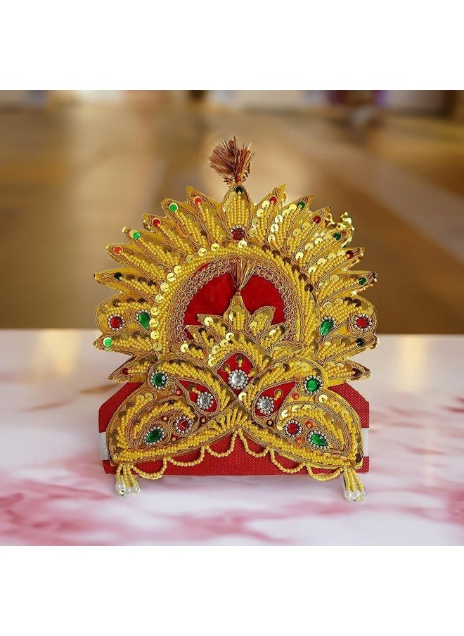 Dhinchak DHINCHAK Beads Beeds Stage Drama Mukut|Mythological Character Fancy Dress Competition|Cosplay|Films Etc (For Kids Over Age 5 Years).  - Image 2