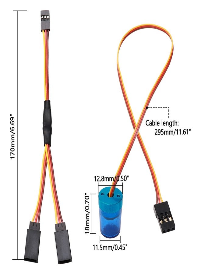 Newzoll RC Car Light Kit RC Car Police Flashing Light Warning Lamp Compatible with 1/10 TRX4 SCX10 Crawler Truck Firefighting Ambulance Car RC Airplane, Blue - Image 3