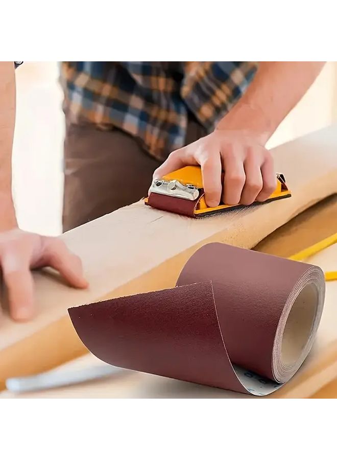 180 Grit Sandpaper Roll 3 58 x 118 Inches High Adhesion Dry Wet Sanding For Wood Metal Auto - Image 2
