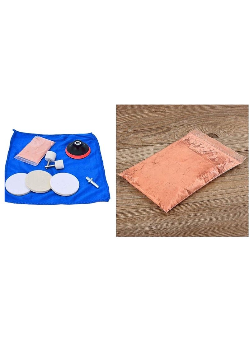 DIY Crafts DIY Crafts CTDIYHI33735 9pcs Mirrors Windshields Repair Glass Polishing Set Watch Car Windows Easy Use Wheel Cerium Oxide Powder  - Image 3