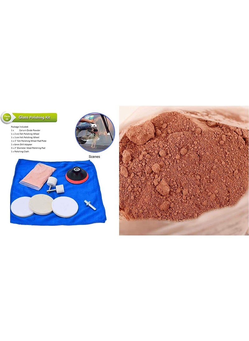 DIY Crafts DIY Crafts CTDIYHI33735 9pcs Mirrors Windshields Repair Glass Polishing Set Watch Car Windows Easy Use Wheel Cerium Oxide Powder  - Image 4