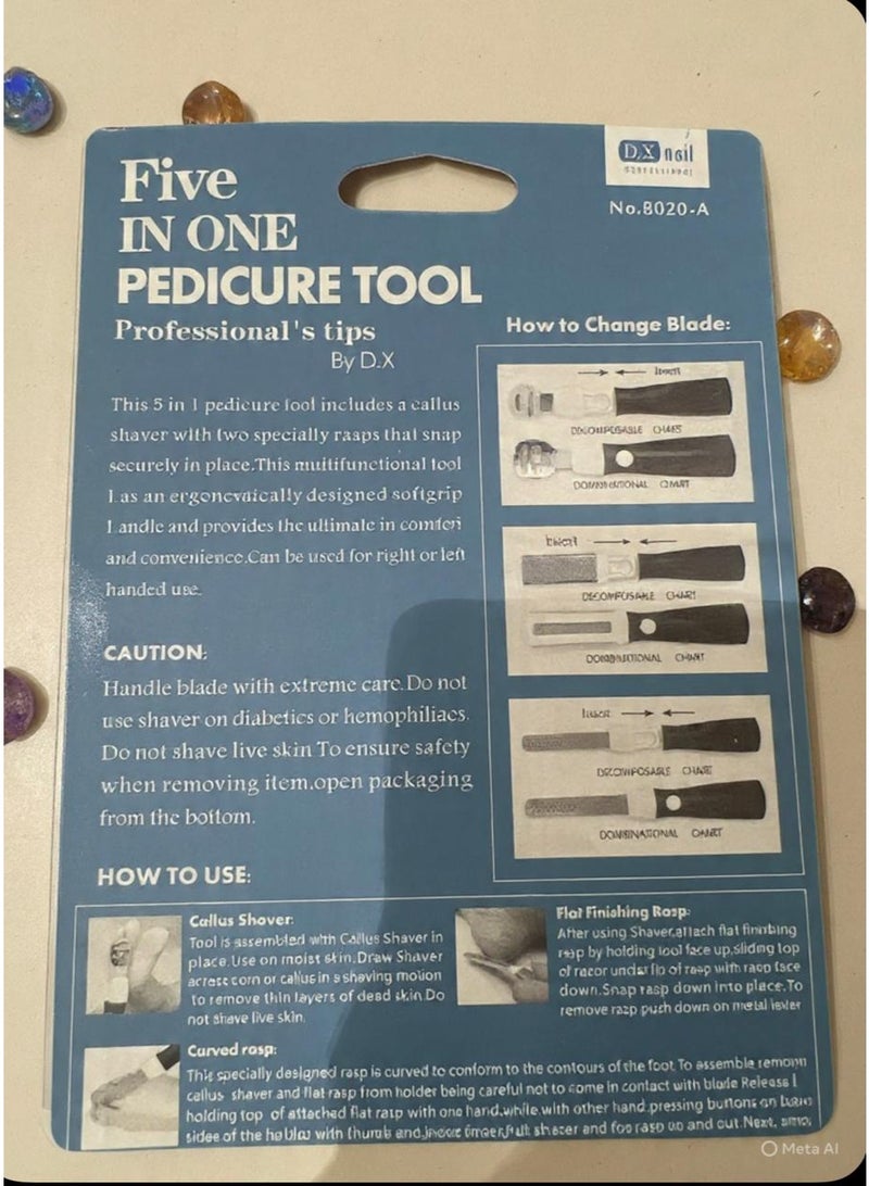أداة باديكير خمسة في واحد - مقشره & مبرد - Image 2