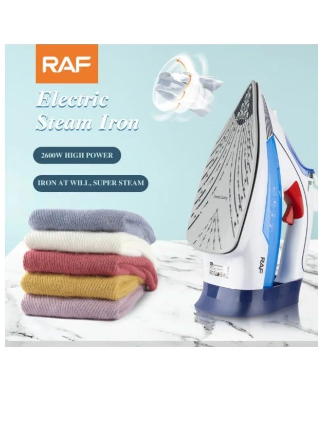 آر إيه أف مكواة بخار كهربائية عالية الكفاءة R.1207 -2600W، عملية كي الملابس بشكل مثالي، سهلة وسريعة  320ML للمياه - Image 2