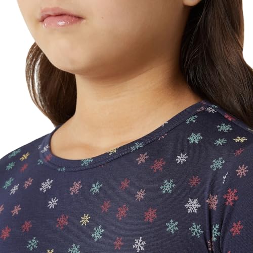 32 Degrees Kid's Heat Base Layer Set (Navy Snowflake, Medium) - Image 4