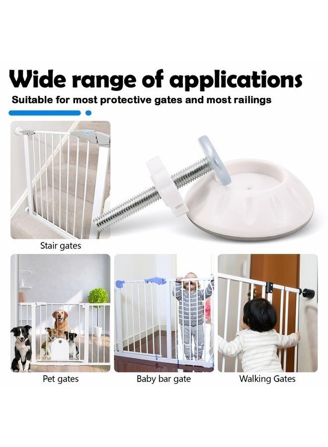 NIBEMINENT 4Pcs Spindle Rods Gate Threaded Spindle Rods Anti-Slip Gates Accessory Screw Bolts Kit with Wall Fixer for Pressure Mounted and Pet Gates  - Image 5