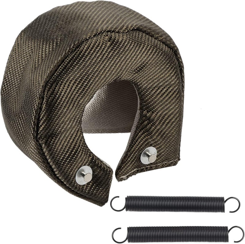 حاجز بطانية حرارة توربو فردي، غطاء شاحن توربو لـ T3/GT35/GT37/GT40/GT42، حماية من درجات الحرارة العالية تصل إلى 2500 درجة فهرنهايت، متوافق مع التوربينات الصغيرة والمتوسطة. - Image 1