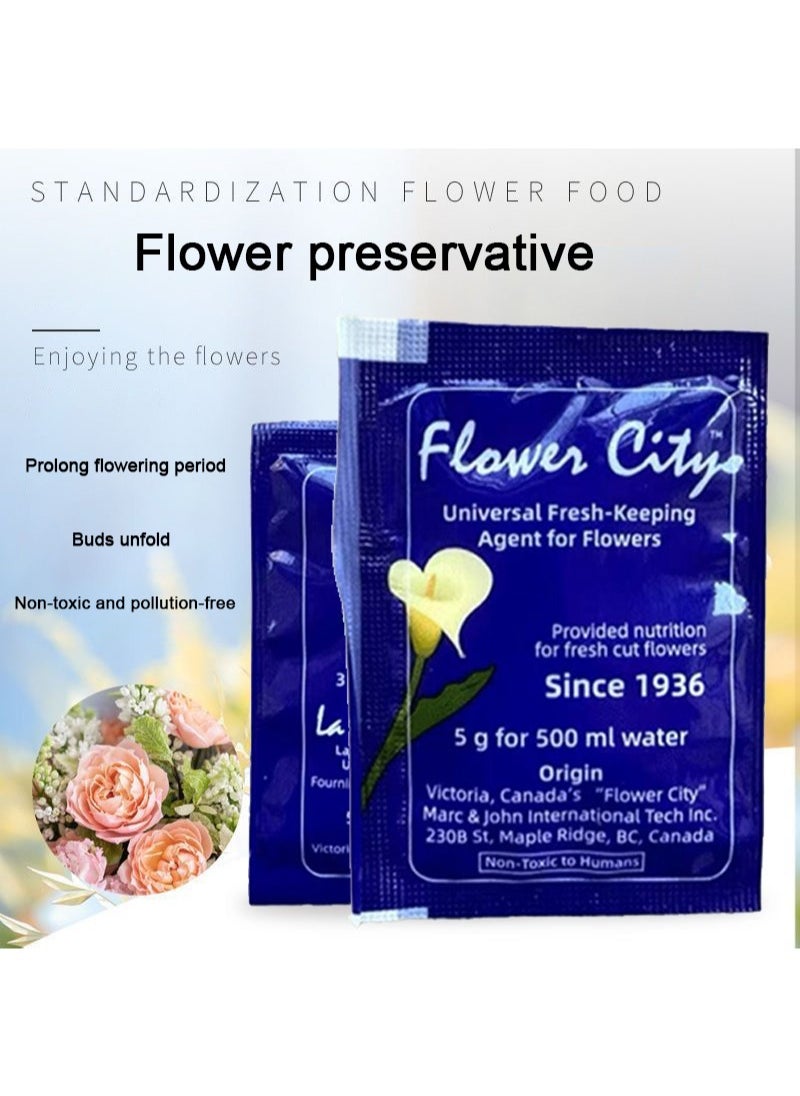 Apustim 20 Packets Of Flower Preservative Nutrient Solution，Transparent，Concentrated，Suitable For Flower Arrangements And Bouquets，Mix With Water，Ideal For Florists And Home Use（5g）  - Image 2