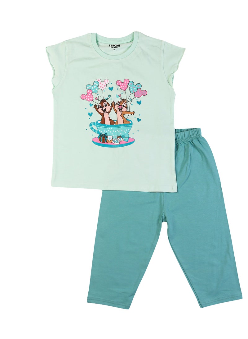 Zercon Summer Pajama Set for Girls 8155 - Image 1
