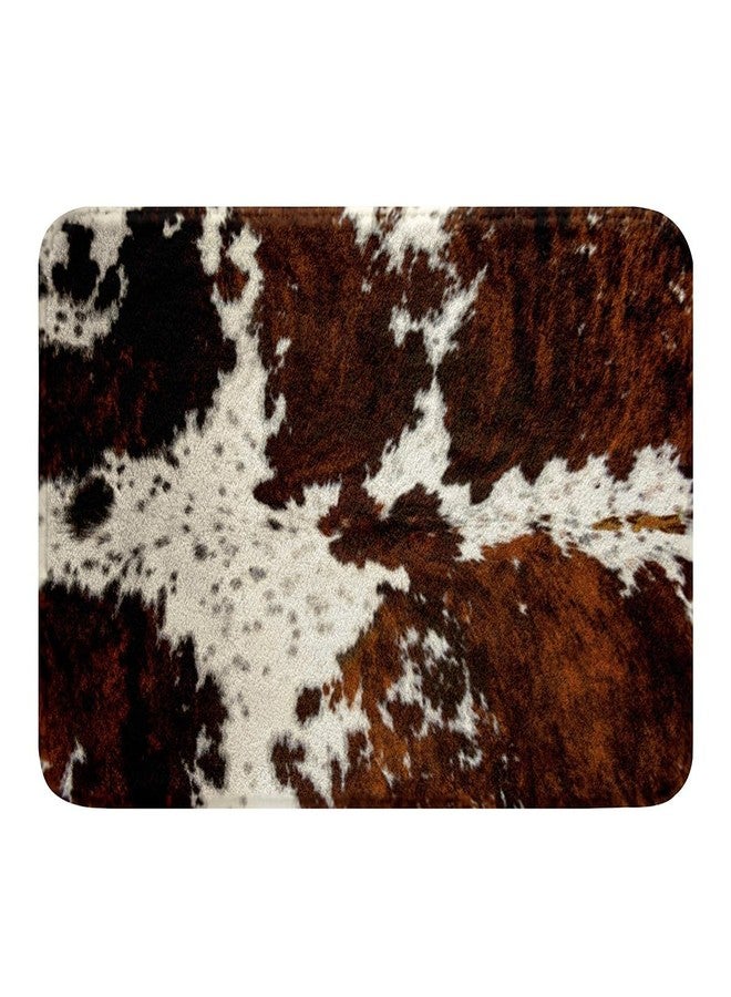 Erosebridal سجاد حمام من جلد البقر الأسود والبني من إيروسبريدال، سجادة حمام مطبوعة بنقشة بقرة حلوب مقاس 20 × 32 بوصة، سجاد حمام ريفي من فرو حيوانات المزرعة، دواسات أبواب من جلد حيوانات برية، ديكور حمام بوهيمي أزتيكي، هدايا رعاة البقر للأولاد والبنات - Image 1