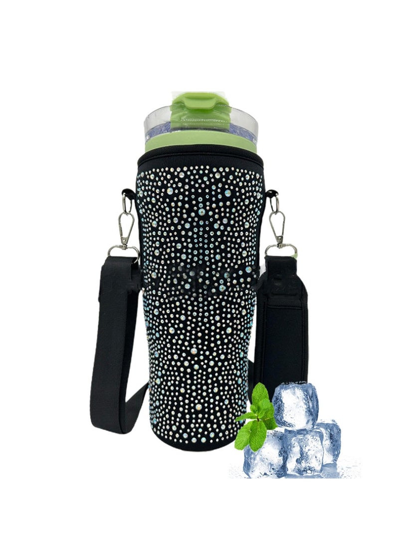 Healife Stylish Water Bottle Carrier Bag | 40oz Adjustable Sling Bag for Cycling, Travel & Walking | Leak-Proof Bottle Holder, Hands-Free Design  - Image 2