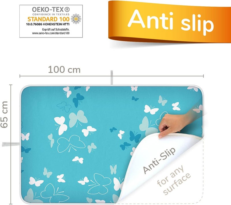 smart&gentle بطانية الكي توربو smart&gentle صنع في ألمانيا لمكاوي البخار - حصيرة كي للطاولات مقاومة للحرارة، حماية من الحرارة والرطوبة سطح الكي 100×65 سم - Image 3