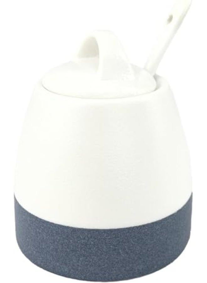 Sugar Bowl with Lid and Spoon, Sugar Jar, Sugar Container with Spoon, Sugar Bowls for Countertop, Porcelain Salt Bowl, for Home and Kitchen - Image 1