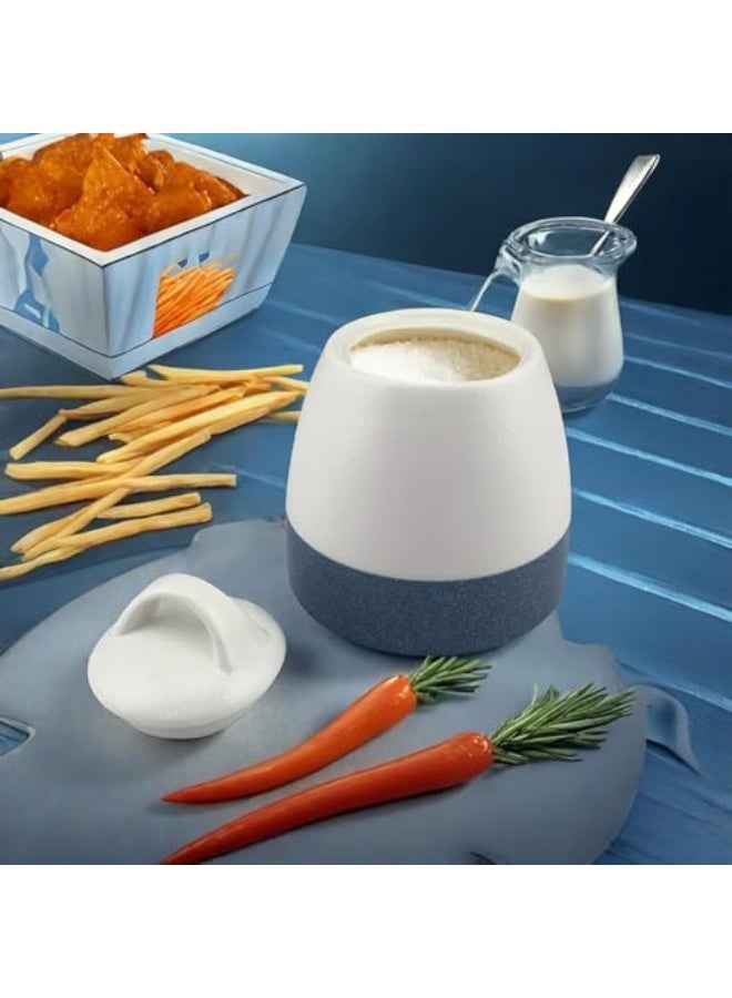 Sugar Bowl with Lid and Spoon, Sugar Jar, Sugar Container with Spoon, Sugar Bowls for Countertop, Porcelain Salt Bowl, for Home and Kitchen - Image 2
