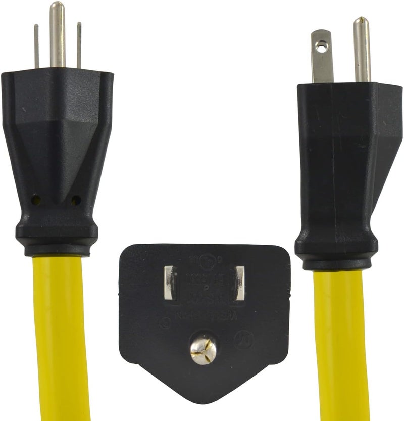 Conntek P515L530 1-Feet Generator Adapter - 15-Amp U.S Plug to 30-Amp Locking Female Connector L5-30R, Yellow - Image 2