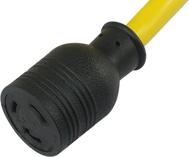 Conntek P515L530 1-Feet Generator Adapter - 15-Amp U.S Plug to 30-Amp Locking Female Connector L5-30R, Yellow - Image 4