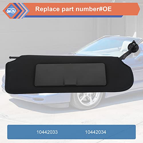 ZONFANT Sun Visor with Upgraded Bright LED Lights, A Pair Left Driver & Right Passenger Side Sun Visors Compatible with Chevy Vehicle 1997-2004 Corvette C5, Replace#10442033 10442034 - Image 2