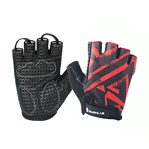 BURNLAB Flex Gym Gloves for Men and Women - Ideal for Weightlifting, Cycling, Crossfit, Offers Good Grip and Soft Padding (Brown & Black, Small) - Image 1